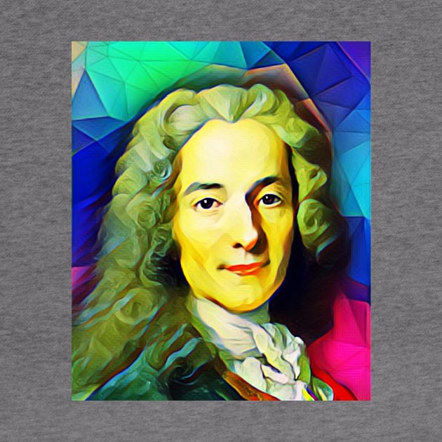 Voltaire Colourful Portrait | Voltaire Artwork 7 by JustLit